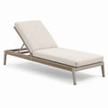 Bain de soleil contemporain en métal taupe et tissu beige avec dossier réglable, 200 × 75 × 95 cm