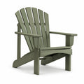 Fauteuil Adirondack en matériau composite vert sauge avec accoudoirs, 76 × 84 × 91 cm